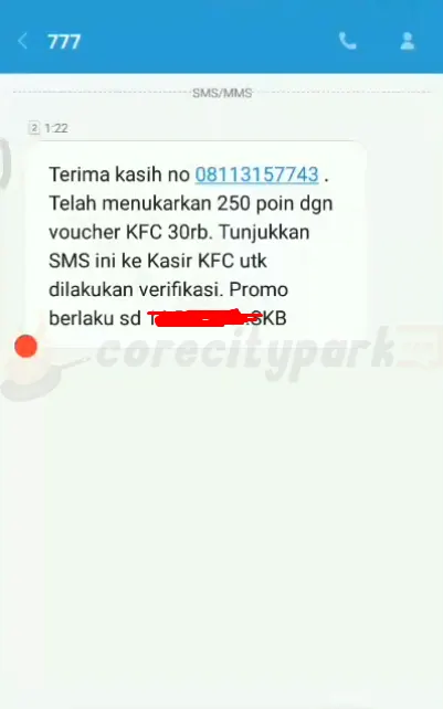 Berhasil Beli KFC Pakai Telkomsel Poin