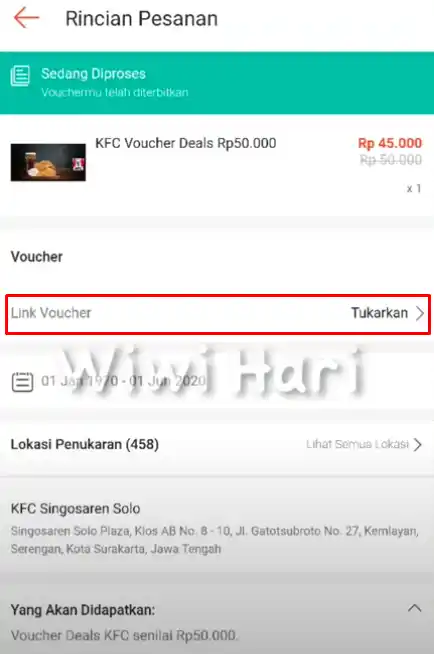 Berhasil Dapat Voucher KFC