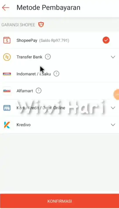 Pilih Metode Pembayaran