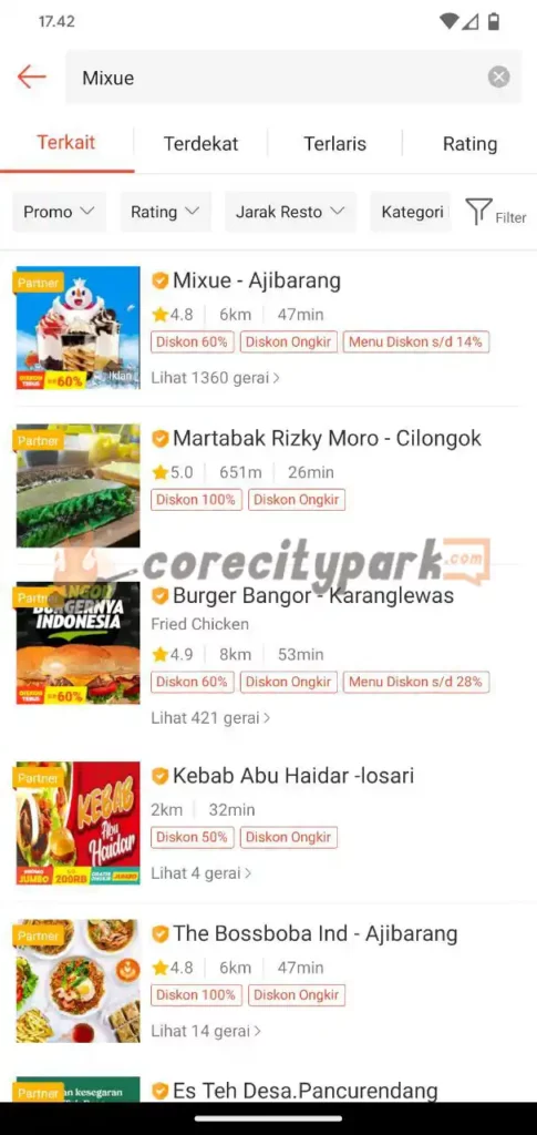 2. Klik ShopeeFood