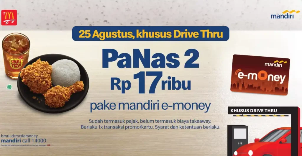 Promo McD Khusus Pengguna e Money Mandiri